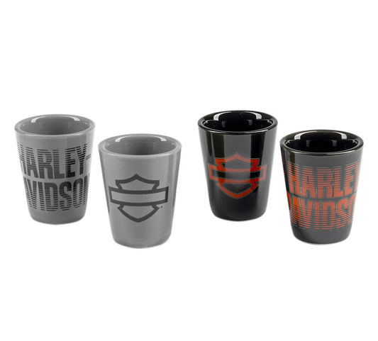 H-D Open B&S Fade Shot Glass Set