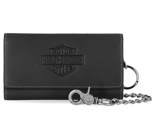 Traditional Bar & Shield Trucker wallet with chain
