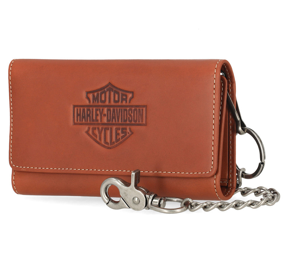 Traditional Bar & Shield Trucker wallet with chain
