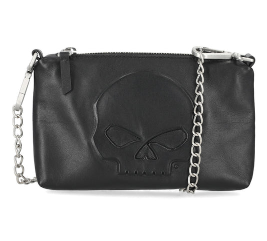 Raised Skull Crossbody Bag