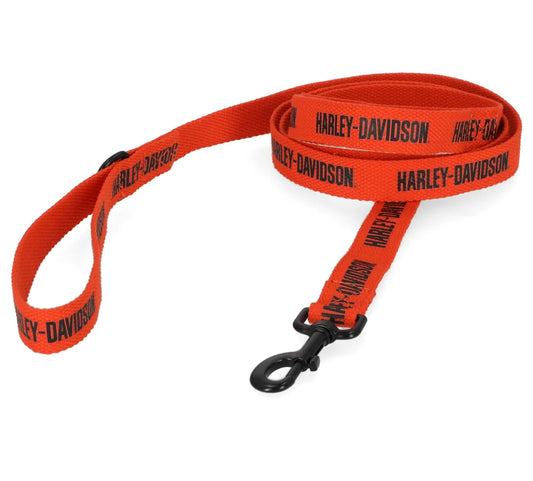 H-D Text Leash Orange