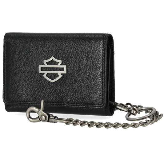 Open B&S Medium Trifold Wallet with Chain