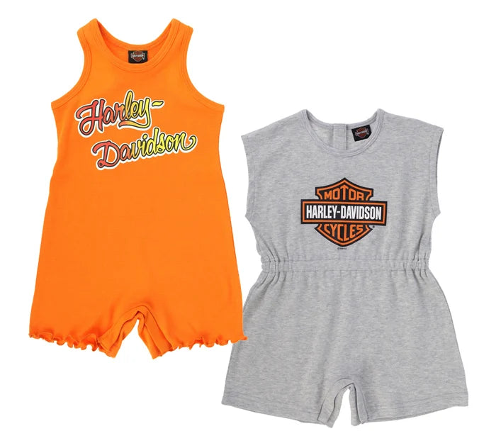 Girls Rally B&S Rompers 2 pack