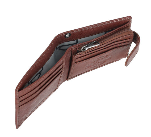 Harley-Davidson Snap Bifold Wallet With Coin Pocket