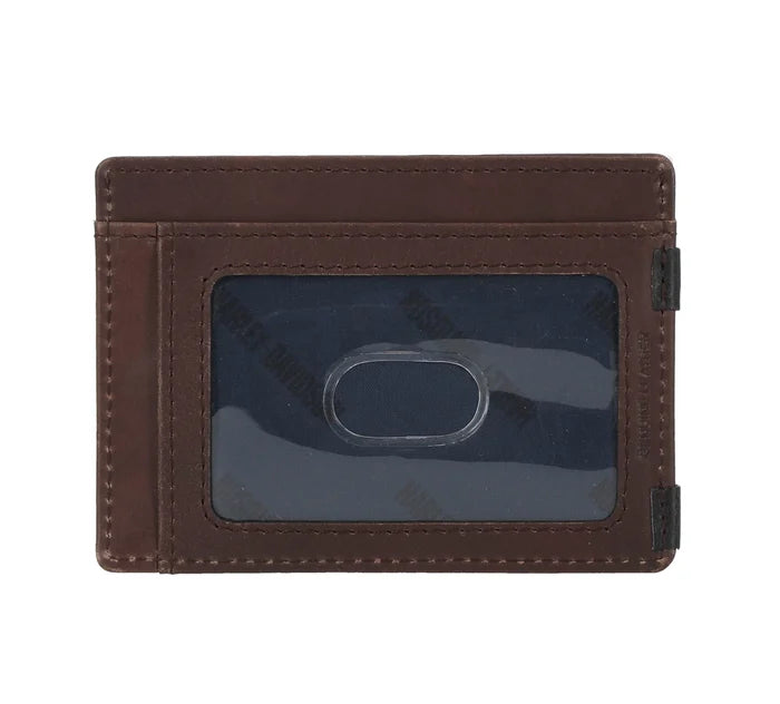 Crazy Horse Eagle Card Case Brown