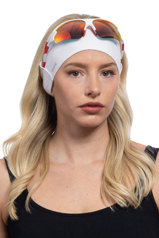 Solid White Shades-Holder Headband
