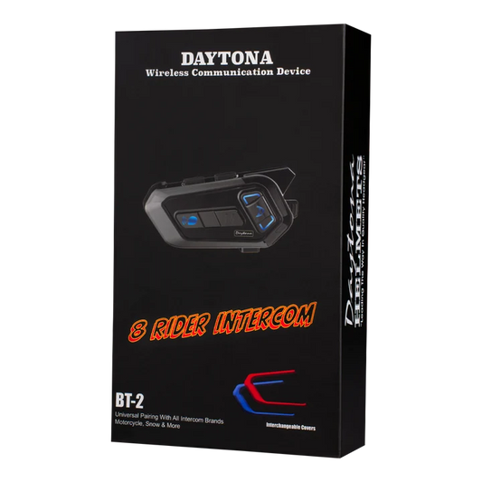 Daytona Helmets Motorcycle Bluetooth Headset - Motorcycle Communication System For All Types of Helmets