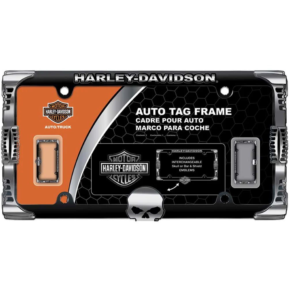 Willie G Skull & B&S 2-In-1 License Plate Frame
