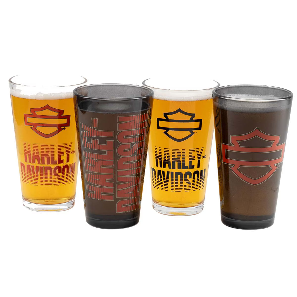 H-D Open B&S Fade Pint Glass Set
