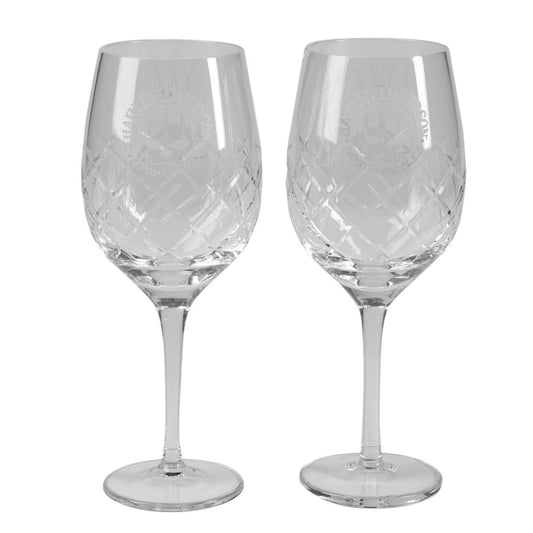 H-D Willie G. Skull Crystal Wine Glass Set- HDL