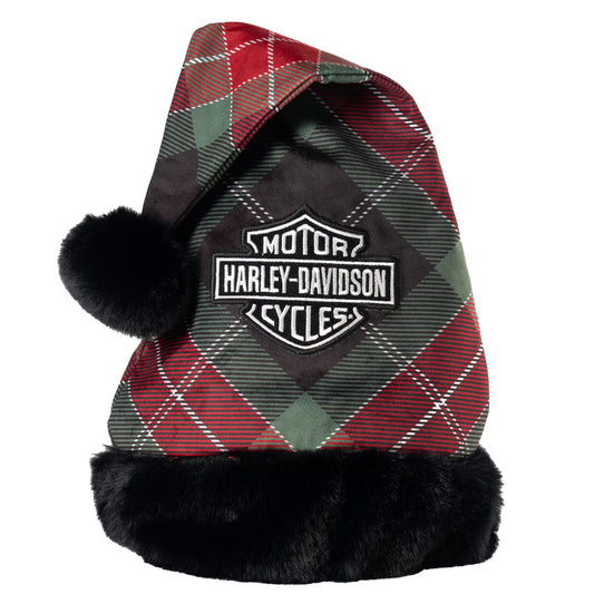 Holiday Plaid Santa Hat