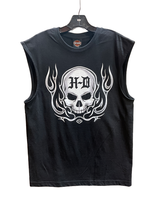 H-D Blazing Skull Men's Sleeveless Tee