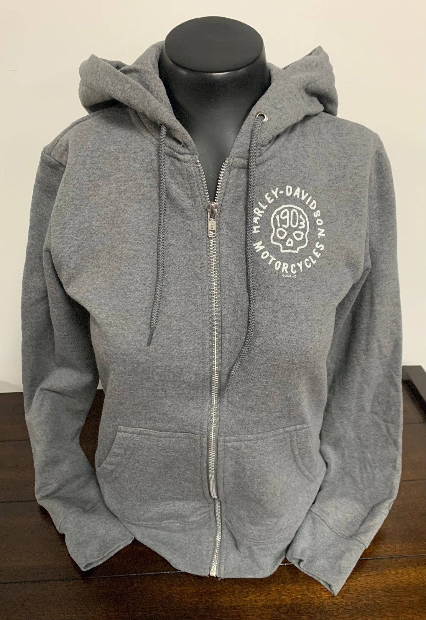 1903 Skull Ladies Zip Up Hoodie