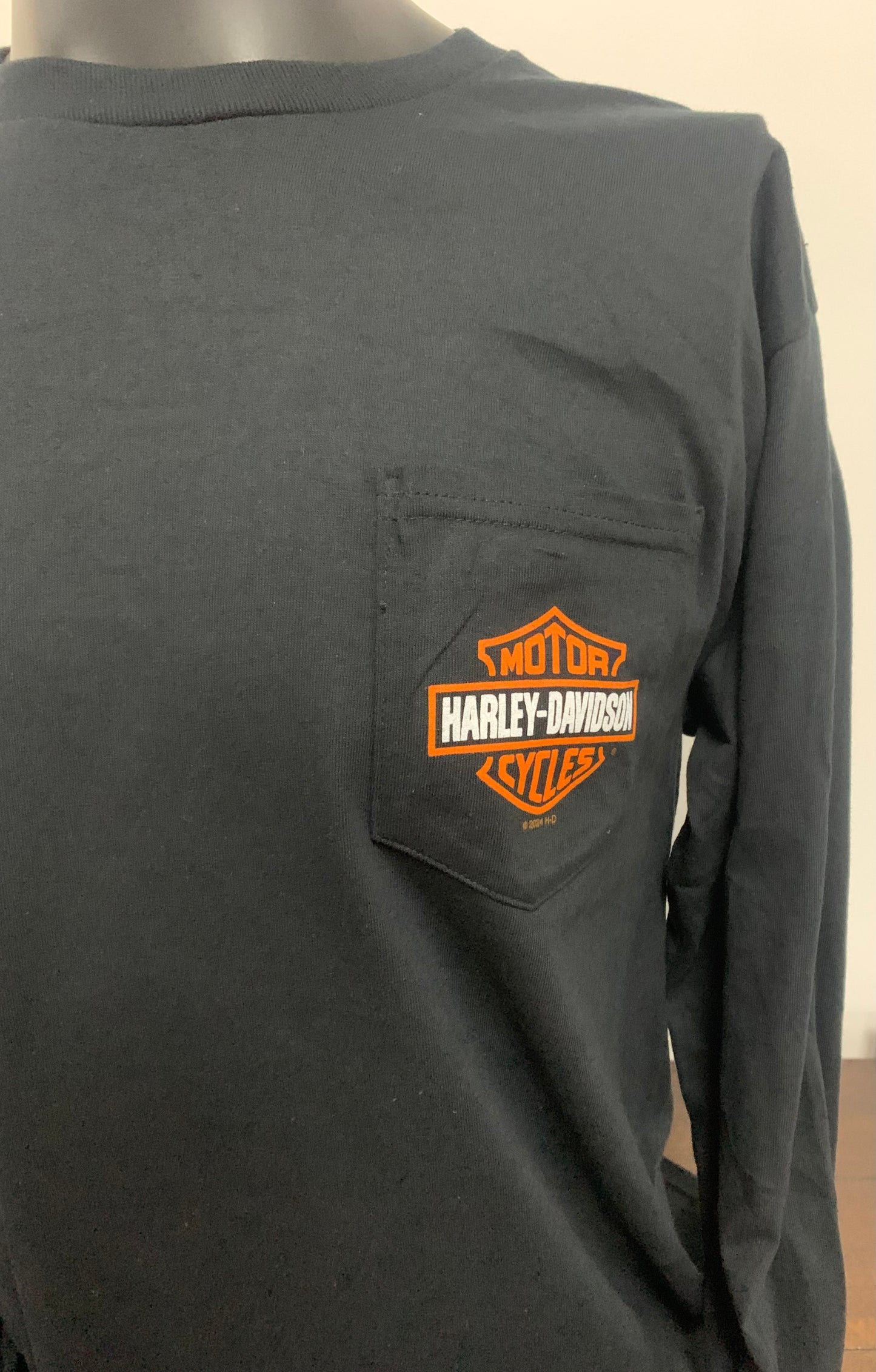 Bar & Shield Long Sleeve Pocket Tee