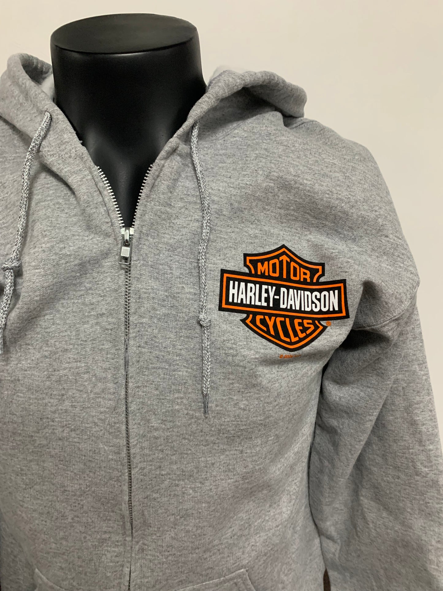 Bar & Shield Gray Zip Hoodie