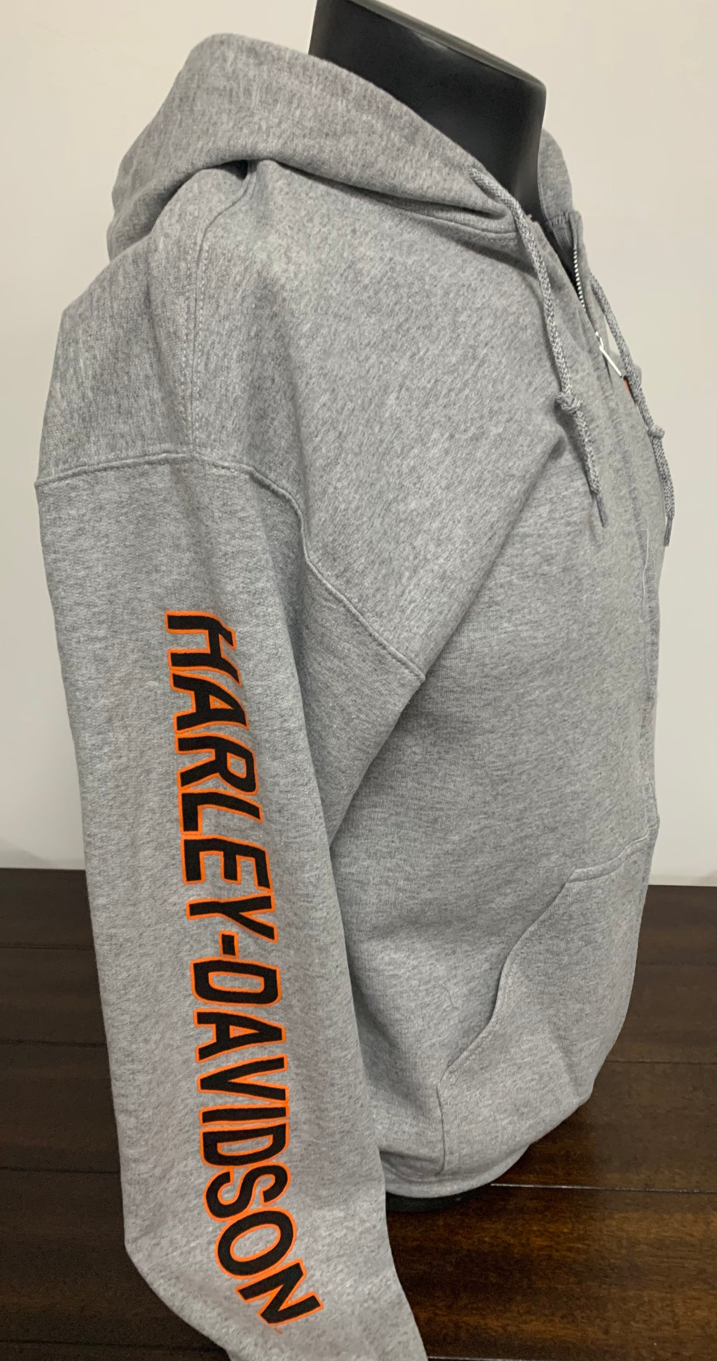 Bar & Shield Gray Zip Hoodie