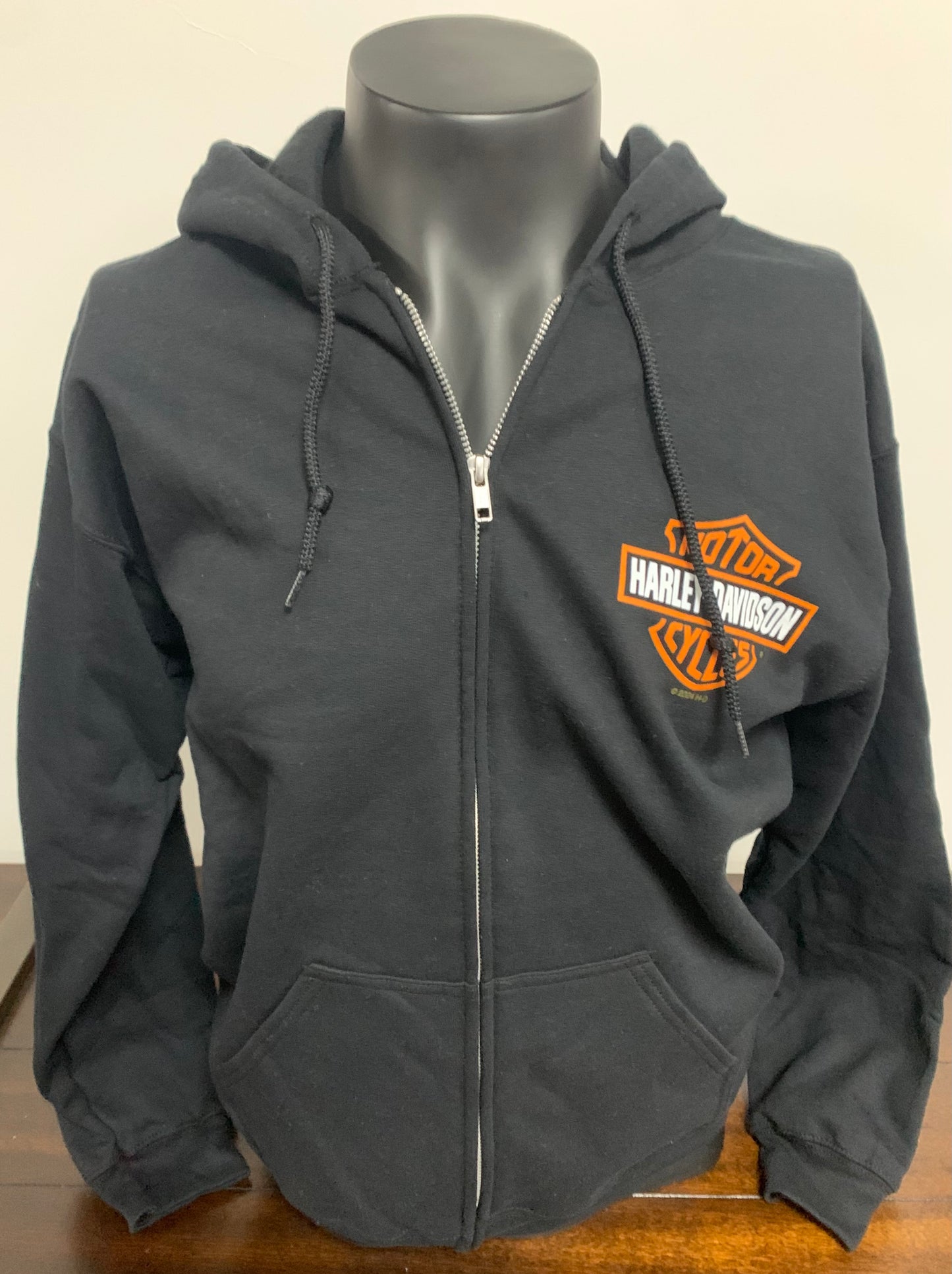 Bar & Shield Black Zip Hoodie