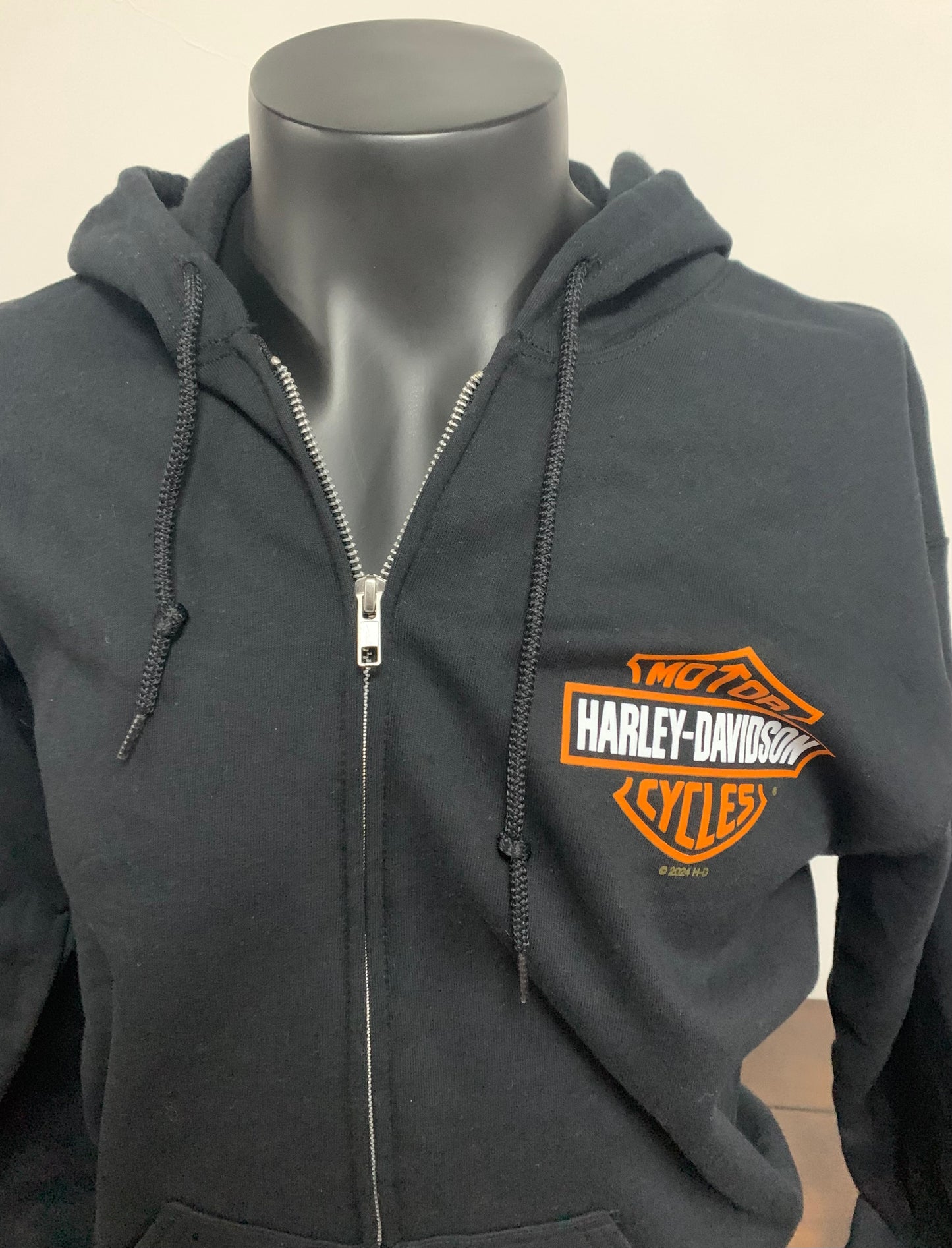 Bar & Shield Black Zip Hoodie