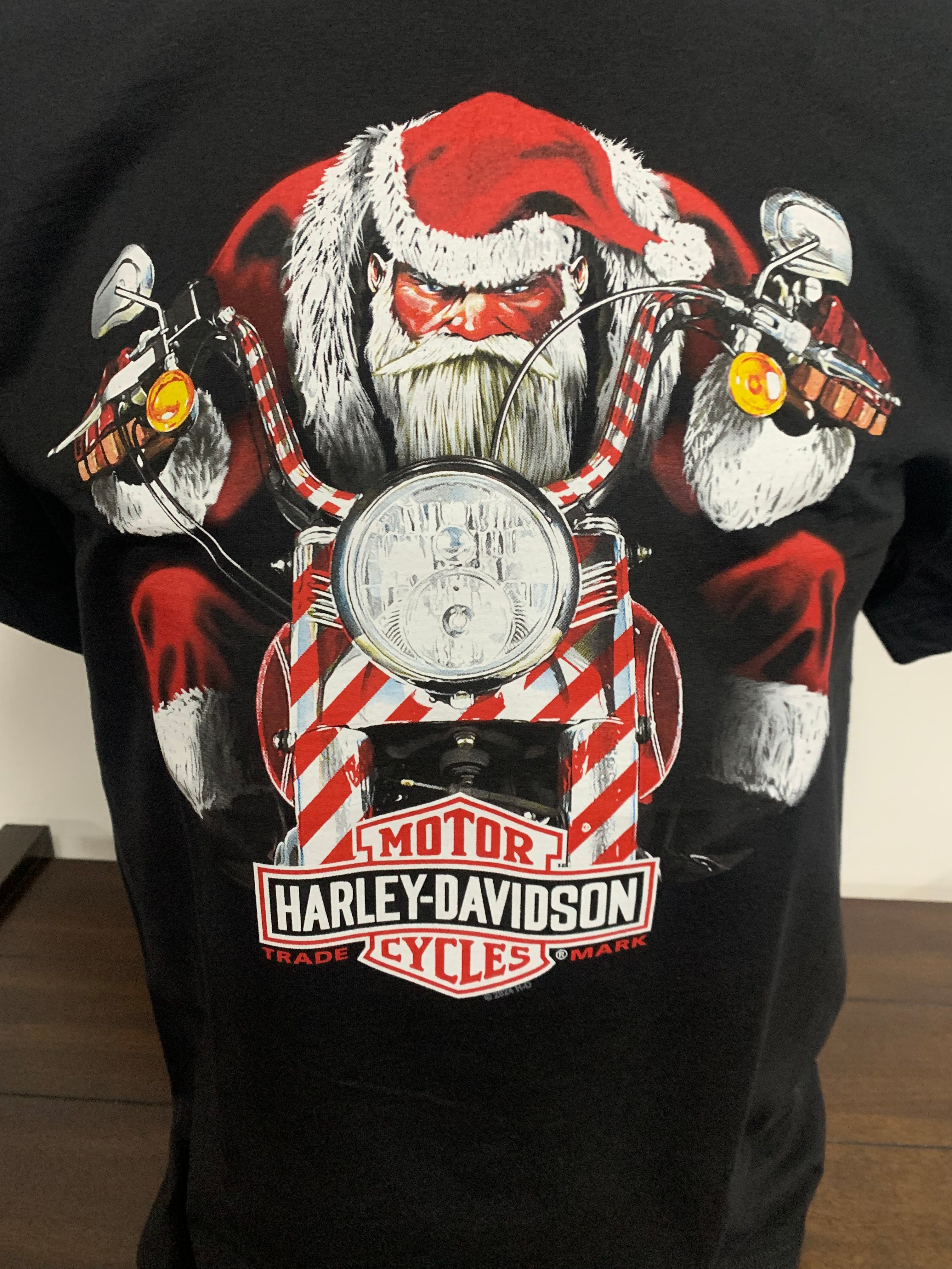 Harley store Davidson Santa Claus T Shirt