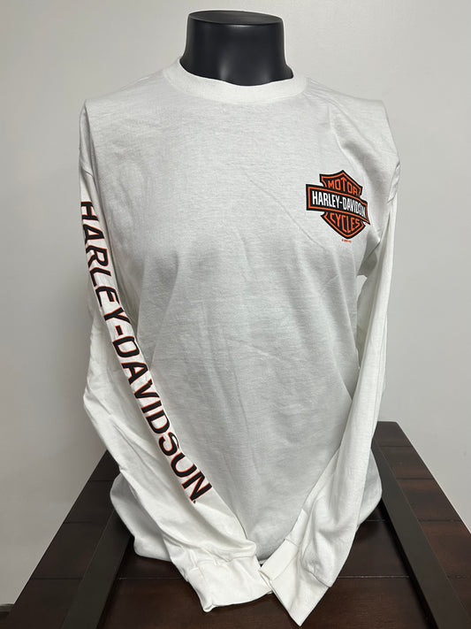 HD B&S On White Long Sleeve