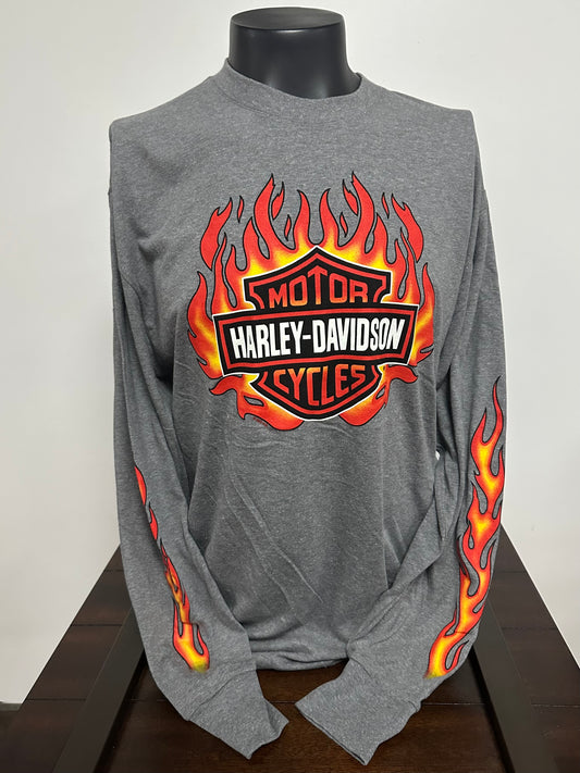 Flamin' Shield Men's Long Sleeve