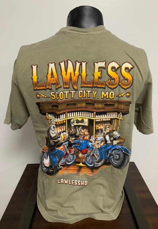 Lawless Dog Saloon Men's Short Sleeve Tee