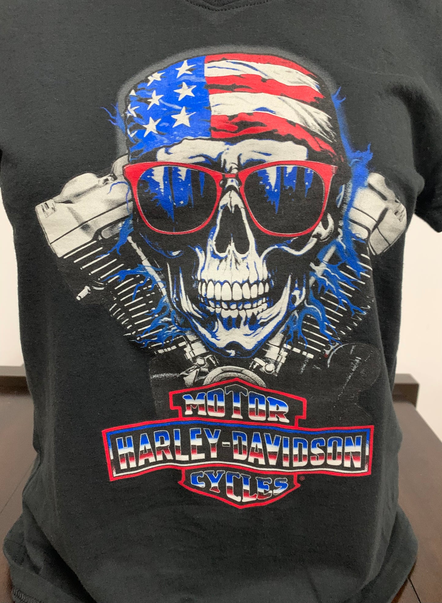 Ameri-Skull Womens Short Sleeve Tee