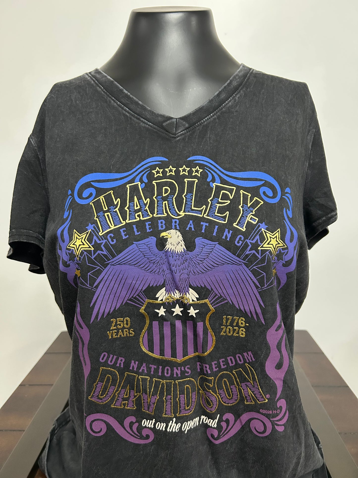 Celebration 250 Women's Dyed V-Neck Tee