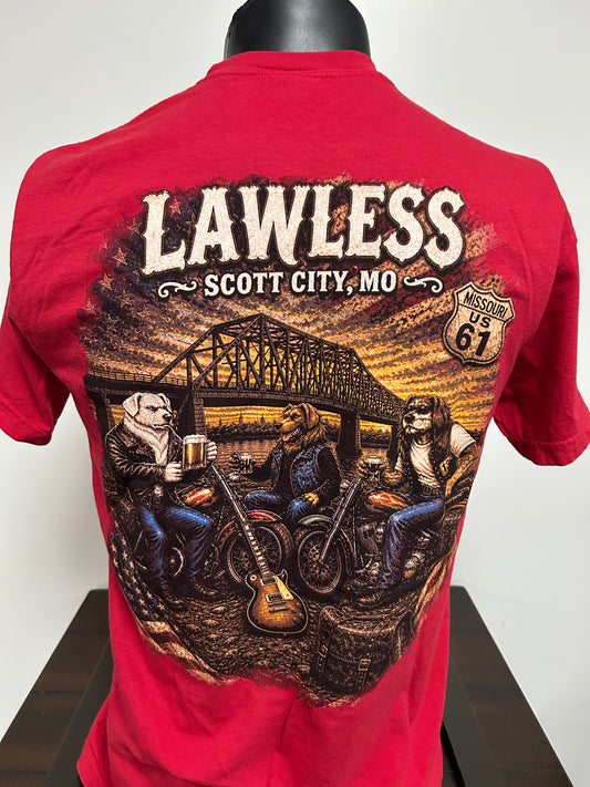 Lawless River Dog Mens Short Sleeve Tee