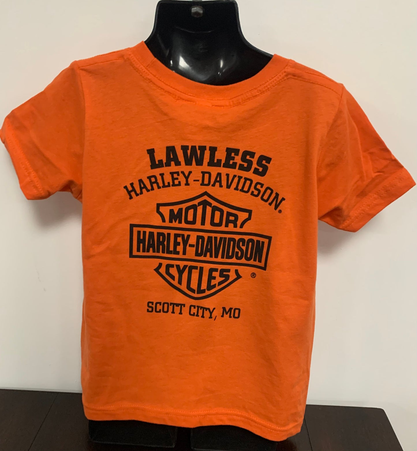 Bar & Shield Kids Orange Tee