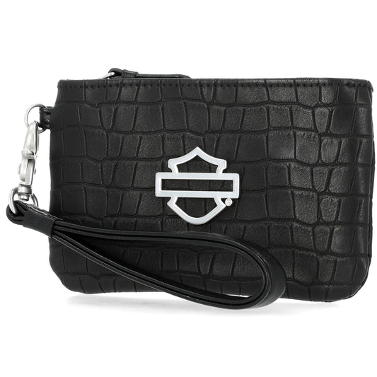 Croc Bar & Shield Wristlet