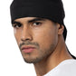 Solid Black Perforated Full-Head Wrap (w/Hidden Elastic Band