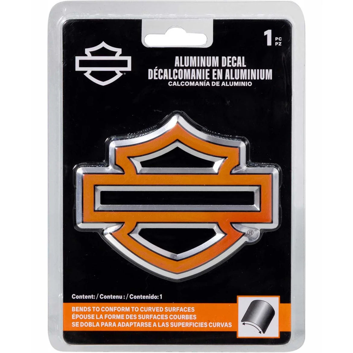 Harley-Davidson® Aluminum Bar & Shield Logo Emblem Decal - 5 x 7 in.