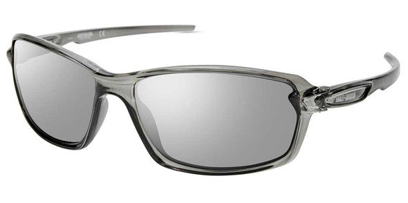 Harley-Davidson® Men's Modern Sport Sunglasses, Crystal Gray Frame & Smoke Lenses