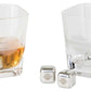 H-D Silhouette B&S 12 oz. Rocks Glass Set w/ 4 Ice Cubes