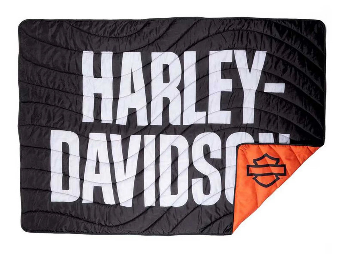 H-D Open Bar & Shield Logo Outdoor Blanket w/ Bag, Water Resistant