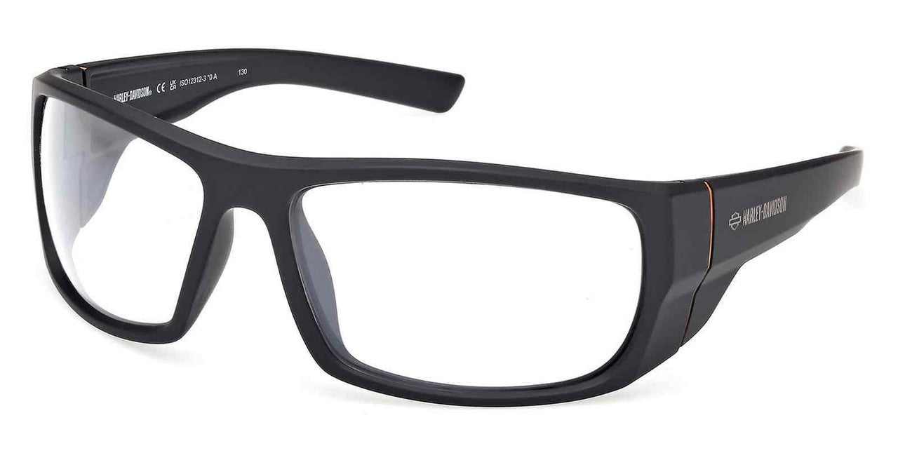 Harley-Davidson® Men's Winborn Clear Lens Sport Sunglasses, Matte Black Frame