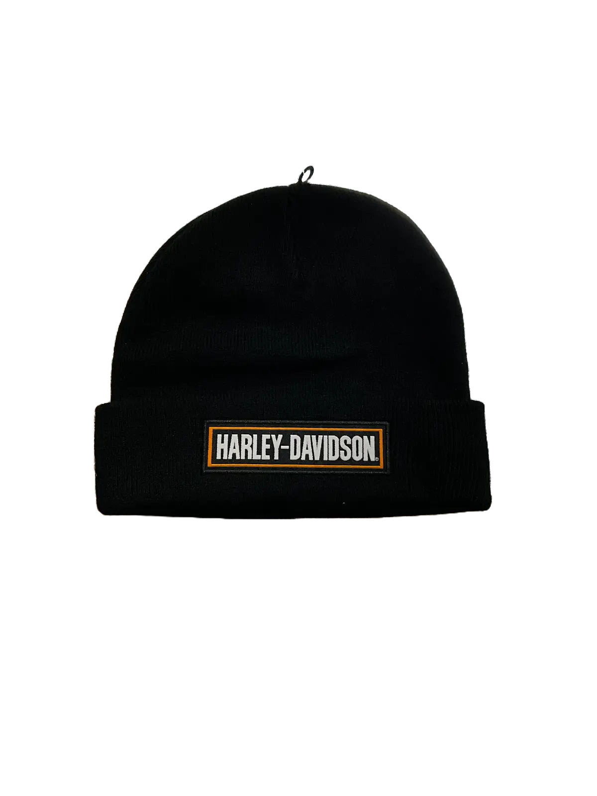 H-D Bar Knit Cuffed Beanie - Black