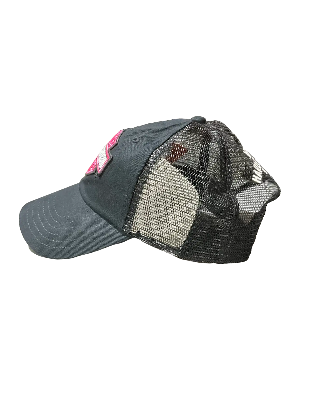 Women's Pink Bar & Shield 6-Panel Trucker Curved Bill Hat