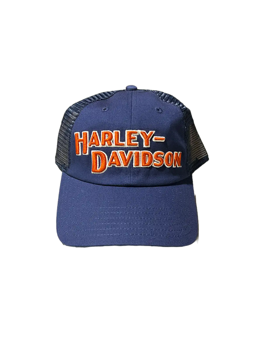 H-D 6-Panel Trucker Curved Bill Hat - Navy
