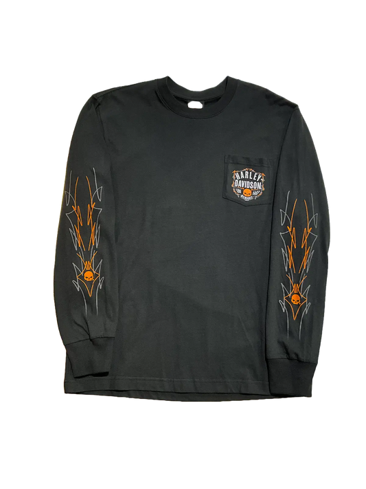 Pinstripe Willie Men's Long Sleeve Pocket Tee