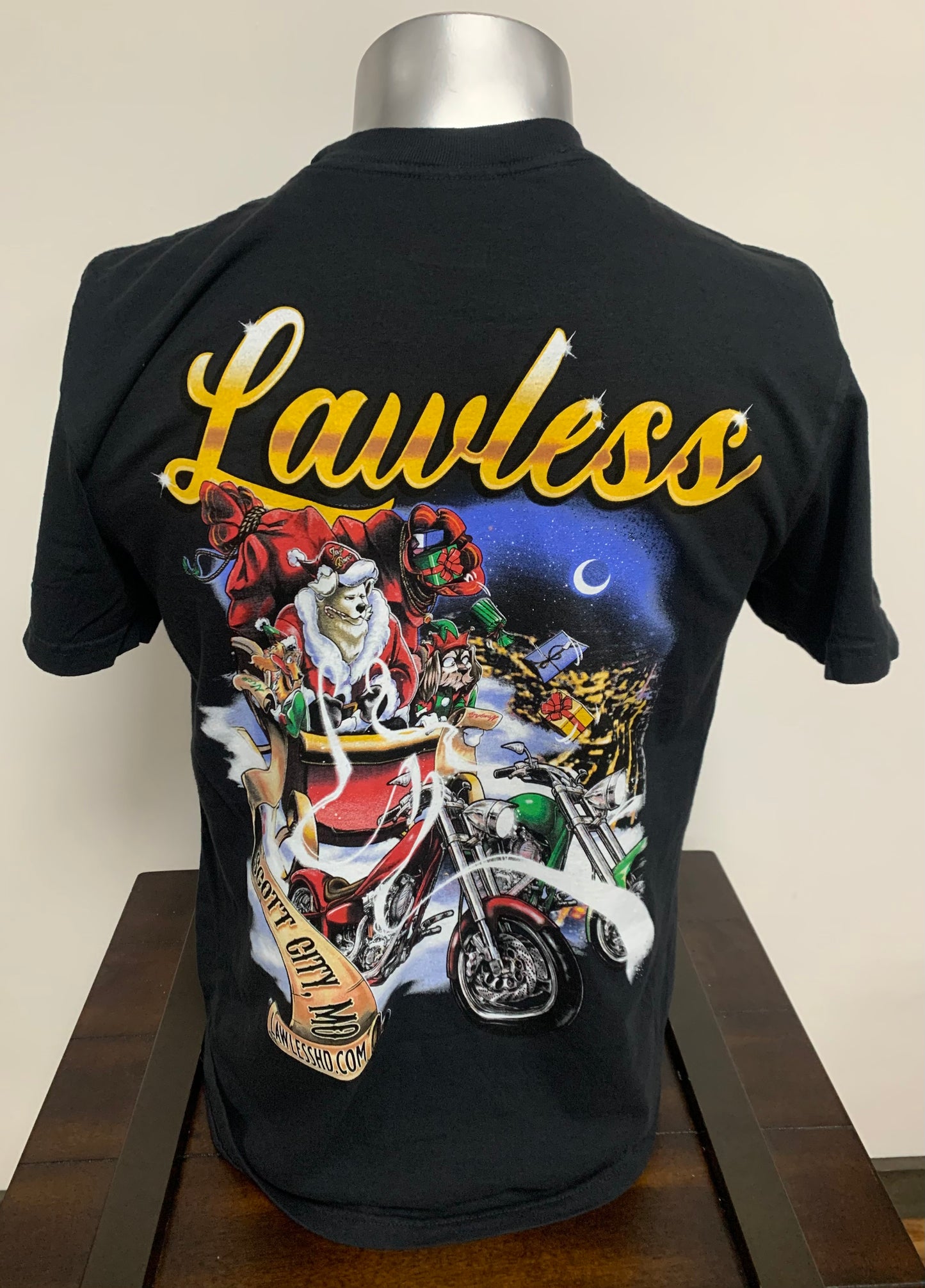 Lawless Sleigh Holiday Mens Short Sleeve Tee