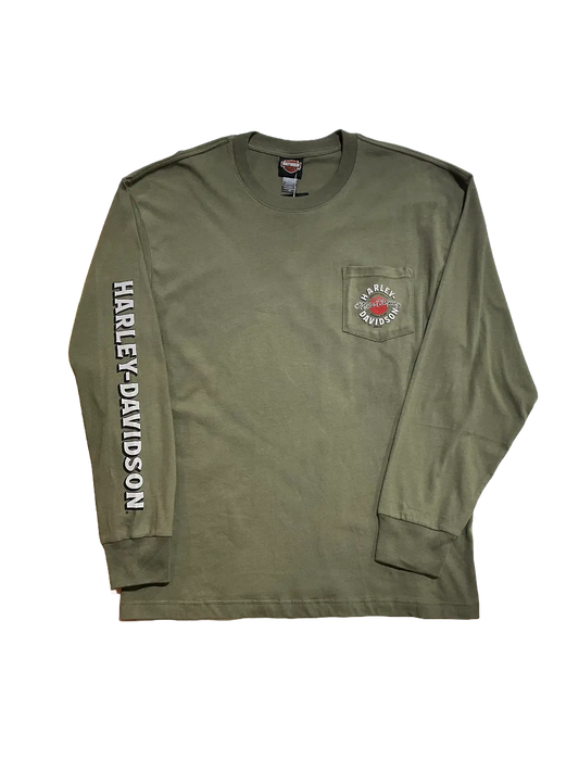 "Superior" H-D Men's Long Sleeve Pocket Tee