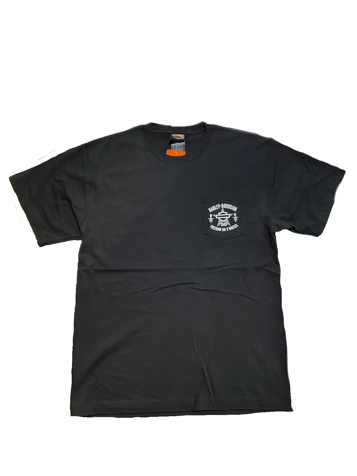 "2 Wheels" H-D Men's Short Sleeve Pocket Tee