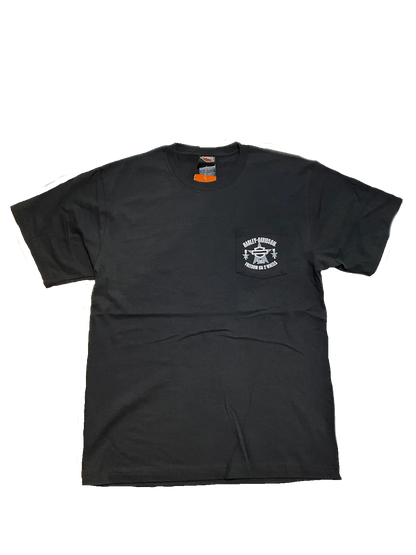 "2 Wheels" H-D Men's Short Sleeve Pocket Tee