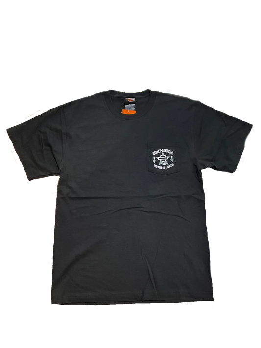 "2 Wheels" H-D Men's Short Sleeve Pocket Tee