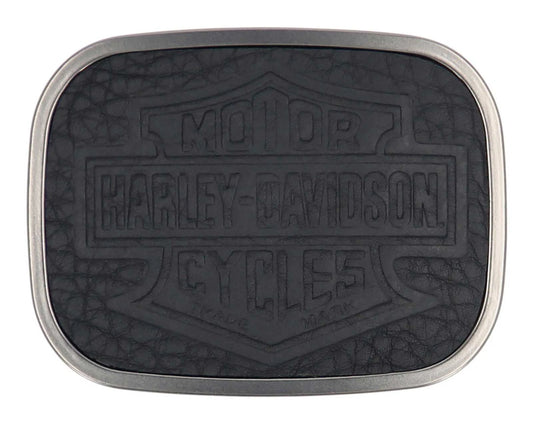 Harley-Davidson® Men's Bar & Shield Pebble Leather Belt Buckle