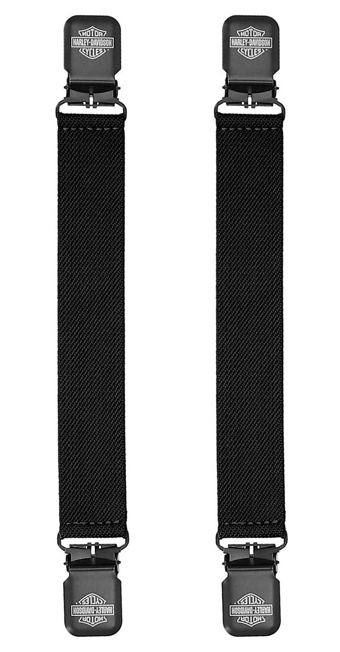 H-D Etched Bar & Shield Elastic Boot Clips