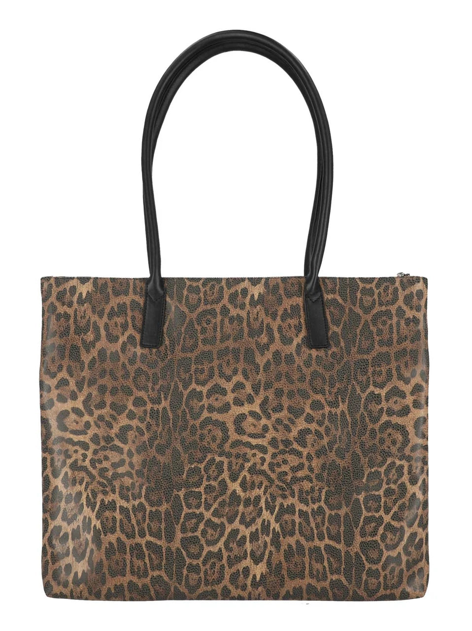 H-D Women's Leopard Rhinestone Bar & Shield Flat Tote Bag, Brown