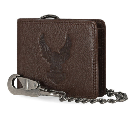 B&S Eagle Bifold Wallet with Chain